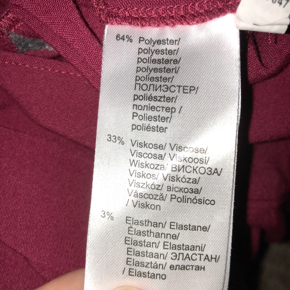 Red Venus Work Pants (Front Button Design) - Picture 3 of 7